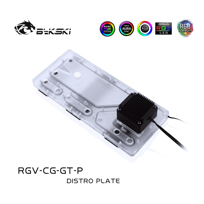Bykski RGV-CG-GT-P, cartes de voies navigables pour boîtier Cougar Gemini T, éclairage RBW 5V, pour bloc d'eau CPU Intel et construction GPU unique