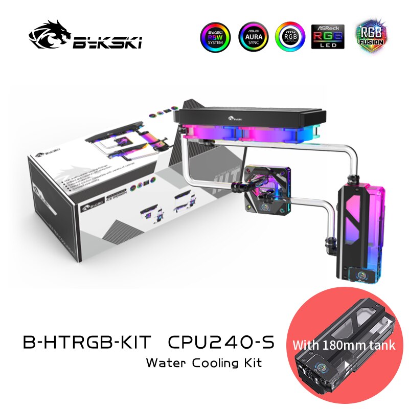 Bykski Water Cooling Kit,  Hard Tube Kit Intel /AMD GPU block whole set for computer cooling System Super PC Player, B-HTRGB-KIT