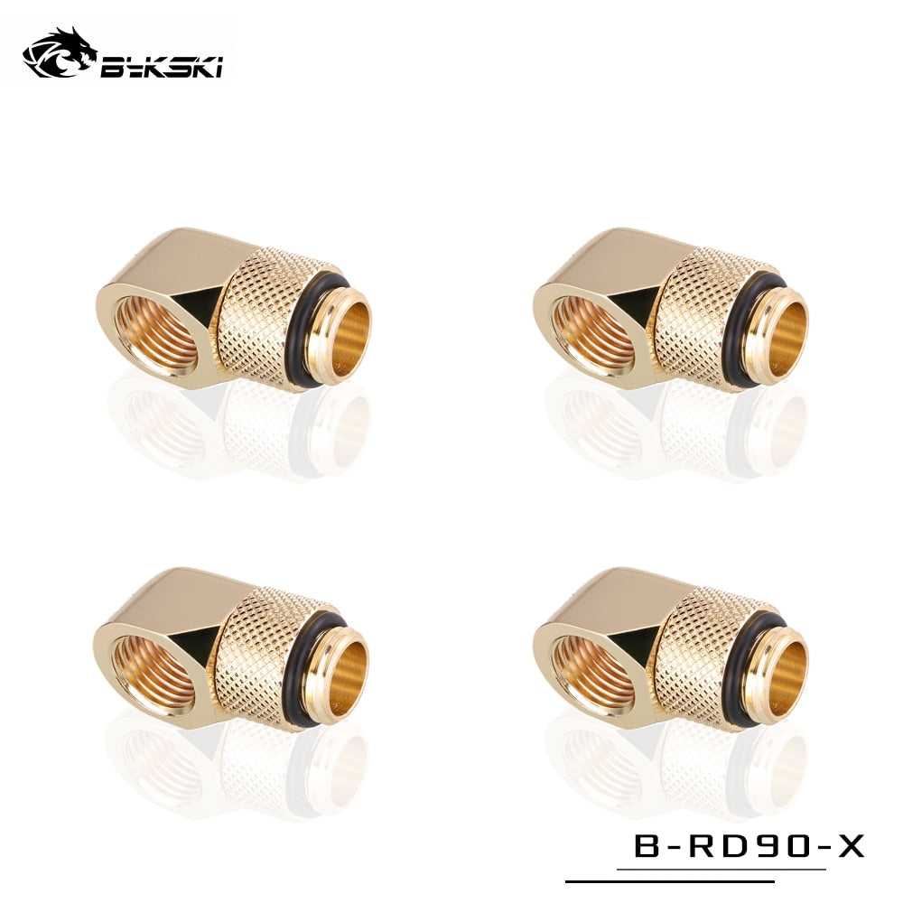 Bykski 90° Adapter Rotary Fitting Bykski G1/4" Computer Case Water Cooling Copper Equipment Adjust | Water Cooling Fitting