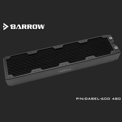 Barrow Copper Radiator Support 120MM Fan Water Cooling CPU Overclocking Cooler Dabel-60d Length 480mm, Thickness 60mm