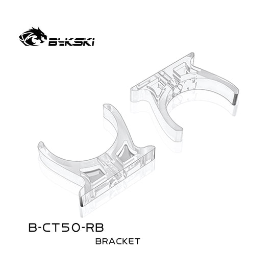 Bykski C Shape Reservoir Bracket, Transparent Acrylic Buckle For 50mm Cylindrical Water Cooling Tank, B-CT50-RB