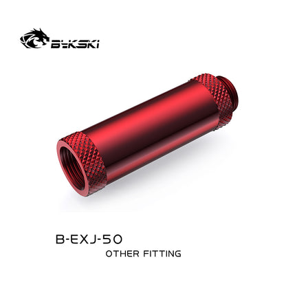 Bykski 50mm Male To Female Extender Fitting, Boutique Diamond Pattern, Multiple Color G1/4 Fitting, B-EXJ-50