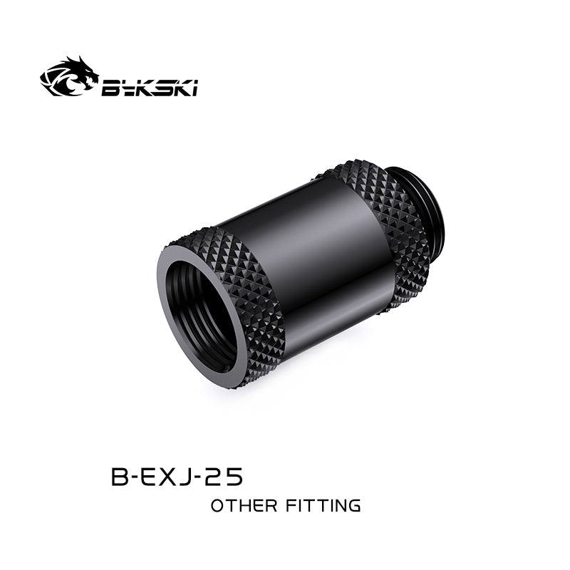 Bykski 25mm Male To Female Extender Fitting, Boutique Diamond Pattern, Multiple Color G1/4 Fitting, B-EXJ-25