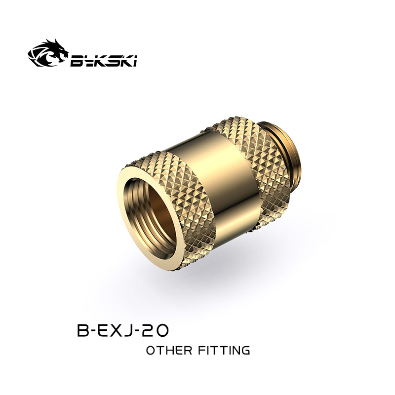 Bykski 20mm Male To Female Extender Fitting, Boutique Diamond Pattern, Multiple Color G1/4 Fitting, B-EXJ-20