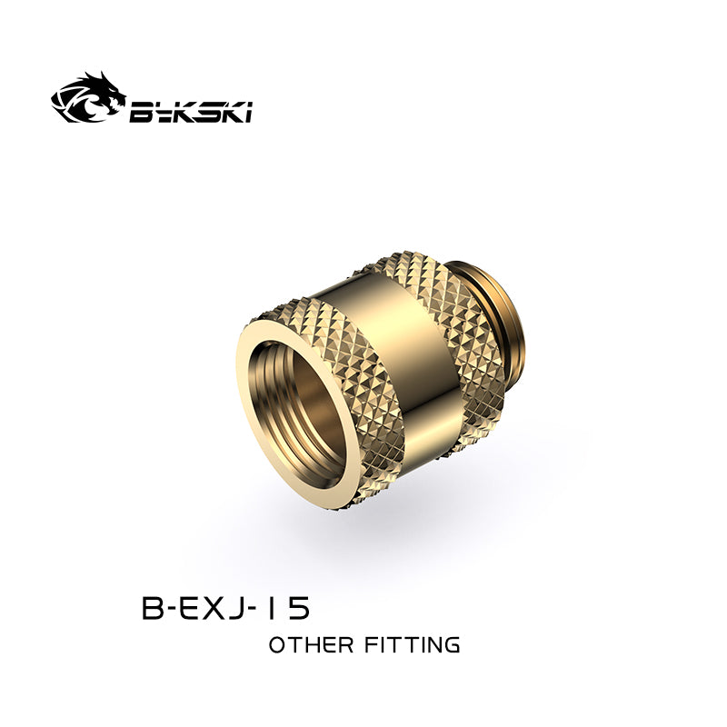 Bykski 15mm Male To Female Extender Fitting, Boutique Diamond Pattern, Multiple Color G1/4 Fitting, B-EXJ-15