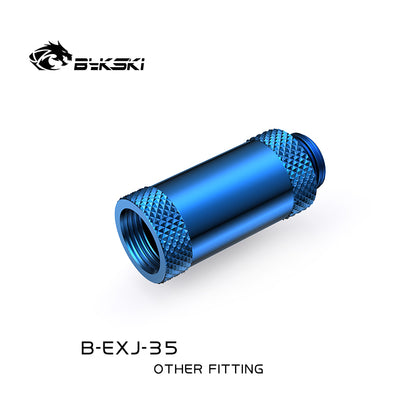 Bykski 35mm Male To Female Extender Fitting, Boutique Diamond Pattern, Multiple Color G1/4 Fitting, B-EXJ-35
