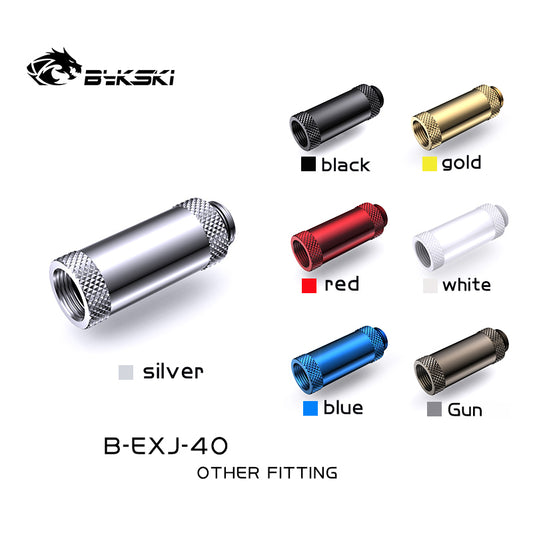 Bykski 40mm Male To Female Extender Fitting, Boutique Diamond Pattern, Multiple Color G1/4 Fitting, | Water Cooling Fitting