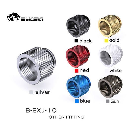 Bykski 10mm Male To Female Extender Fitting, Boutique Diamond Pattern, Multiple Color G1/4 Fitting, | Water Cooling Fitting