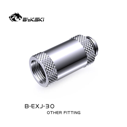 Bykski 30mm Male To Female Extender Fitting, Boutique Diamond Pattern, Multiple Color G1/4 Fitting, B-EXJ-30