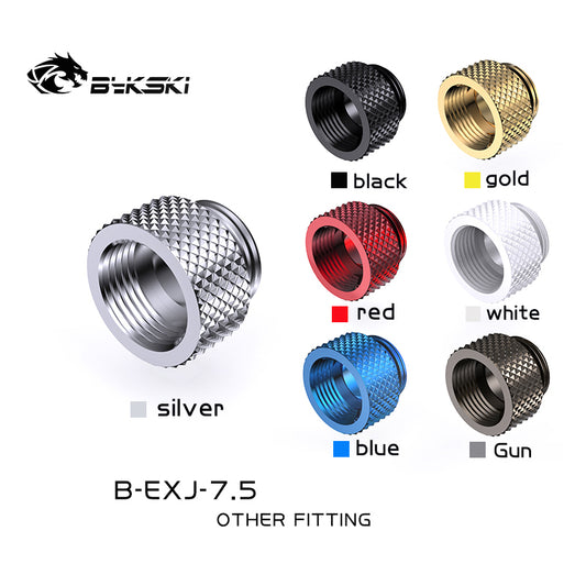 Bykski 7.5mm Male To Female Extender Fitting, Boutique Diamond Pattern, Multiple Color G1/4 Fitting, | Water Cooling Fitting