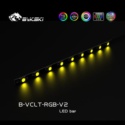 Bykski 5V A-RGB / 12V RGB Light Strip, LED Bar For Bykski's CPU/GPU Water Cooling Block, 70/100/150/200mm, Support Sync Motherboard B-VCLT-RBW-V2 B-VCLT-RGB-V2