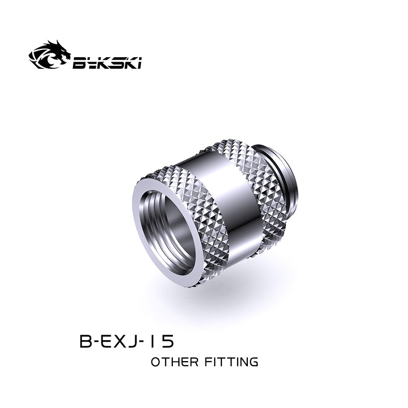 Bykski Raccord d'extension mâle à femelle 15 mm, motif diamant boutique, raccord G1/4 multicolore, B-EXJ-15