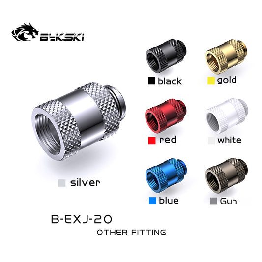 Bykski 20mm Male To Female Extender Fitting, Boutique Diamond Pattern, Multiple Color G1/4 Fitting, | Water Cooling Fitting