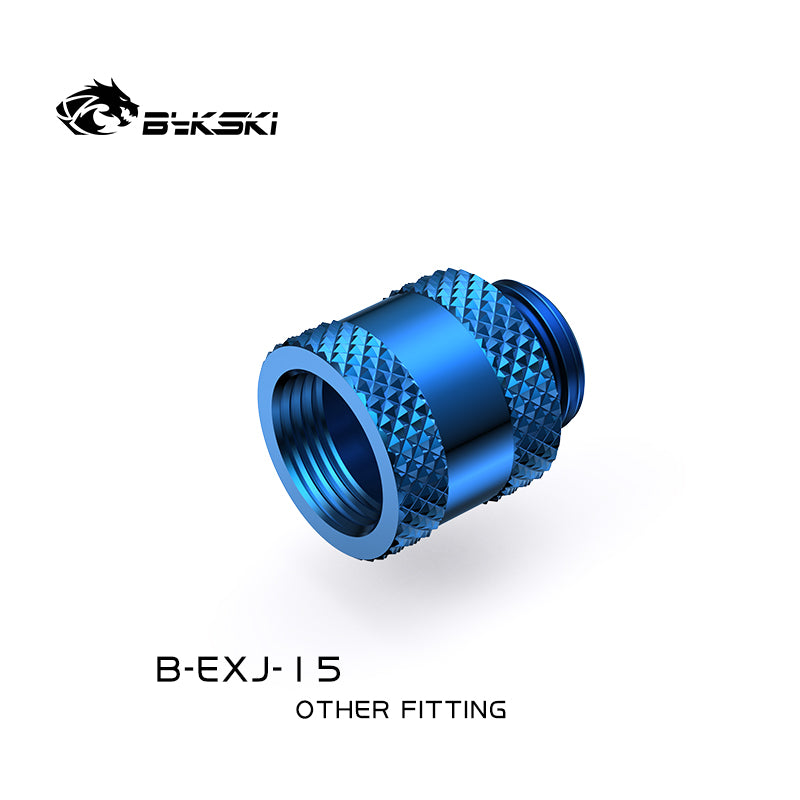 Bykski 15mm Male To Female Extender Fitting, Boutique Diamond Pattern, Multiple Color G1/4 Fitting, B-EXJ-15