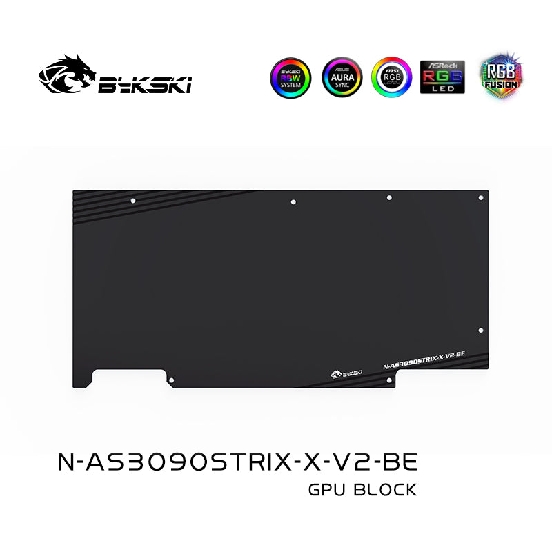 Bloc de refroidissement par eau GPU Bykski pour Asus ROG Strix RTX3090 3080Ti 3080, système de refroidissement liquide de carte graphique, N-AS3090STRIX-X-V2
