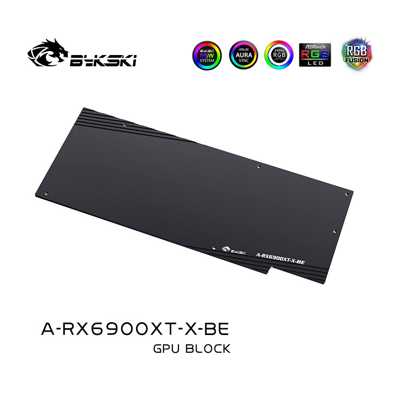 Bykski GPU Water Cooling Block, Full Cover Cooler For AMD RX 6900/6800XT/6800 Founder Edition, Yeston Lenovo 6800 XT, A-RX6900XT-X