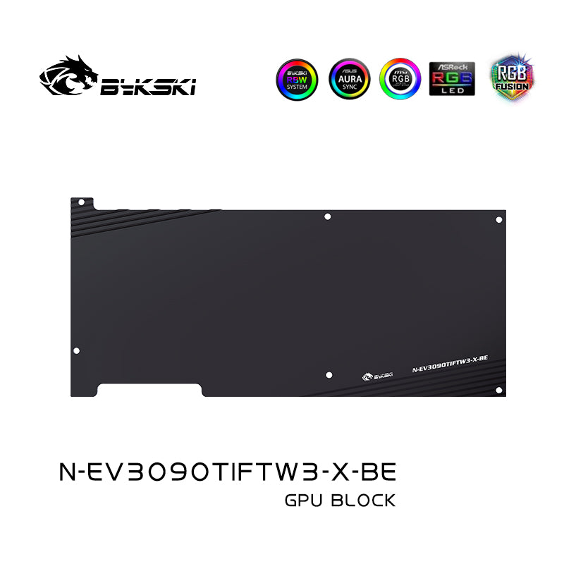 Bykski GPU bloc de refroidissement par eau pour EVGA RTX3090TI FTW3 Ultra, système de refroidissement liquide de carte graphique, N-EV3090TIFTW3-X 