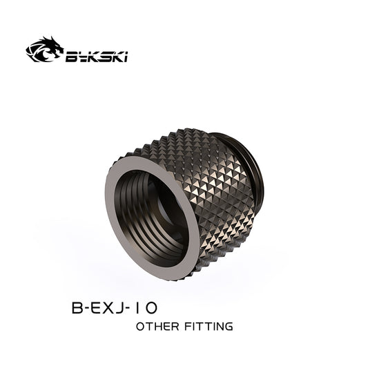Bykski 10mm Male To Female Extender Fitting, Boutique Diamond Pattern, Multiple Color G1/4 Fitting, | Water Cooling Fitting