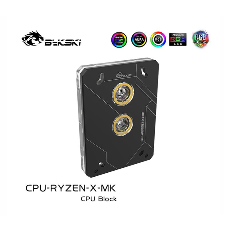 Bykski CPU-RYZEN-X-MK RyzenAM3/AM3+/AM4 CPU Water Blocks, RBW Lighting System, Microwaterway Water | Liquid Cooling Block