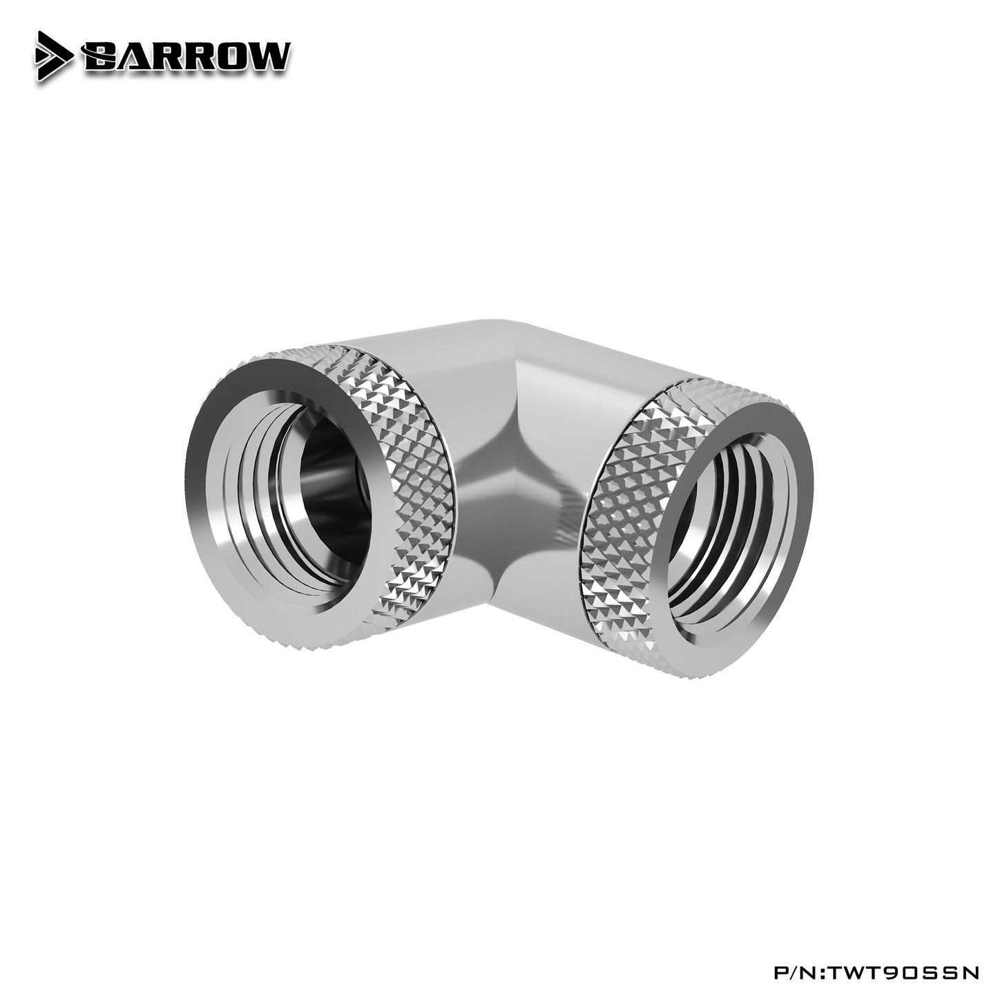 Barrow Black Silver G1/4'' thread 90 degree two Rotary Fitting Adapter Rotating 90 degrees water cooling Adaptors TWT90SSN