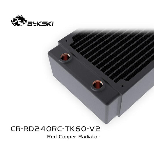 Bykski 240mm Copper Radiator RC Series High-performance Heat Dissipation 60mm Thickness for 12cm Fan | Custom Loop Radiator