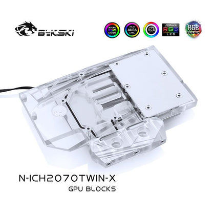FormulaMod Bykski RTX 2070 full-cover GPU waterblock — silent local AI workload cooling (view 5)