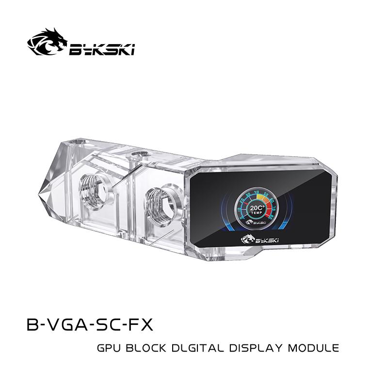 Bykski GPU Temperature Digital Display for Computer GPU Cooling Water Block Cooler With Color Display, | Water Cooling Block