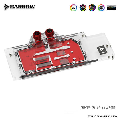 Barrow BS-AMRVII-PA, LRC 2.0 Full Cover Graphics Card Water Cooling Blocks, For AMD Founder | Water Cooling Accessory