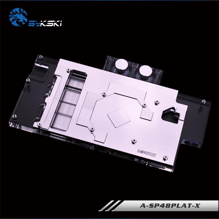 Bykski A-SP48PLAT-X, Full Cover Graphics Card Water Cooling Block RGB/RBW for Sapphire NITRO RX480 / | Water Cooling Block