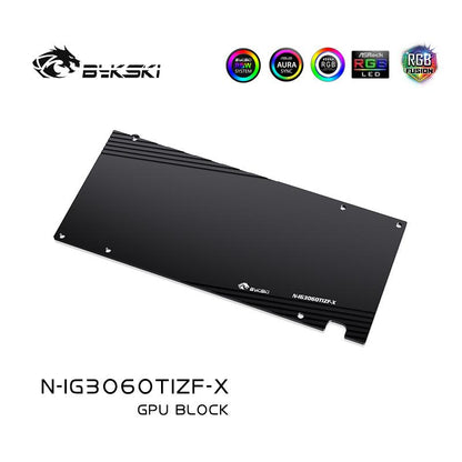 Bykski GPU Water Cooling Block For Colorful 3060Ti/3060/3050 Battle-AX, Graphics Card Liquid Cooler System, N-IG3060TIZF-X