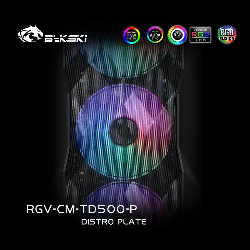 Bykski Distro Plate For Cooler Master TD500-MESH Case, Waterway Boards For Intel CPU & Single GPU Block, RGV-CM-TD500-P