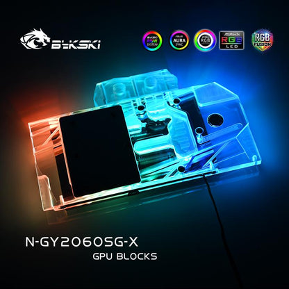 FormulaMod Bykski RTX 2060 full-cover GPU waterblock — silent local AI workload cooling (view 2)