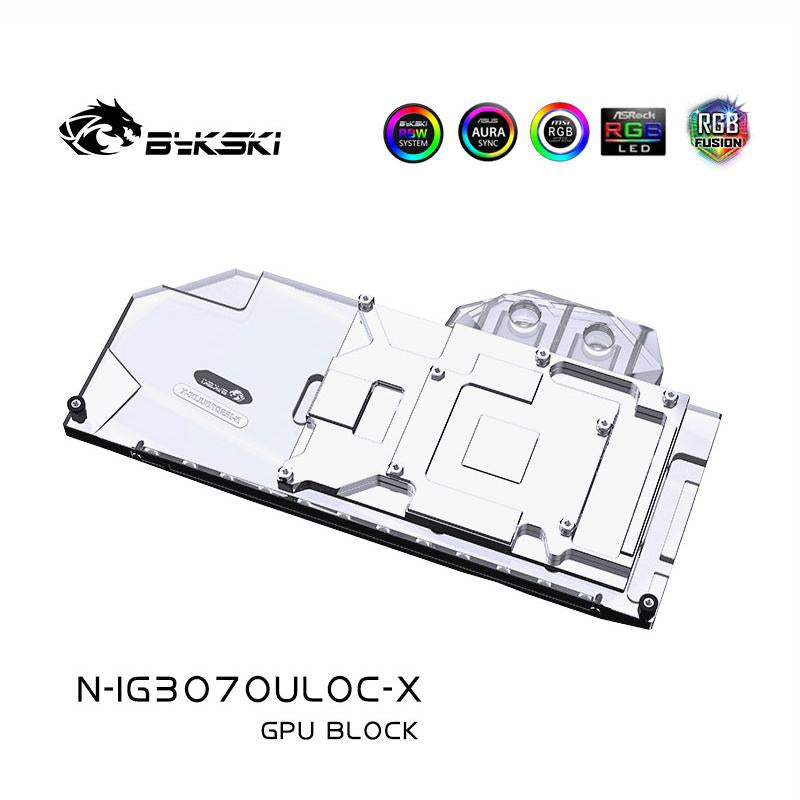Bykski 3070 GPU Water Cooling Block For Colorful iGame RTX3070 Advanced / Ultra , Graphics Card Liquid Cooler, N-IG3070ULOC-X