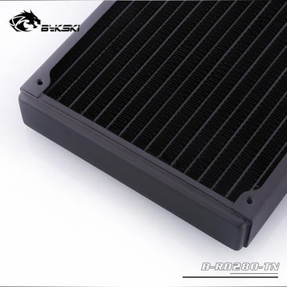 Bykski B-RD280-TN, 280mm Single Row Radiators, 28mm Thickness, Standard Water Cooling Radiators , | Water Cooling Accessory