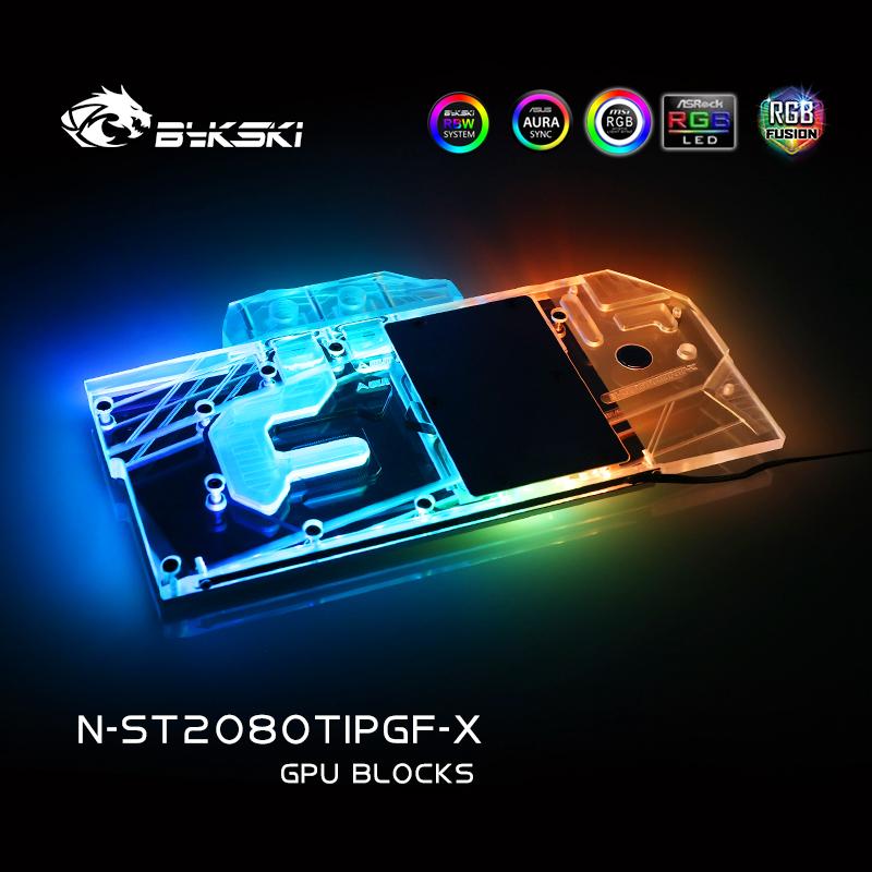 FormulaMod Bykski RTX 2080Ti full-cover GPU waterblock — silent local AI workload cooling (view 2)