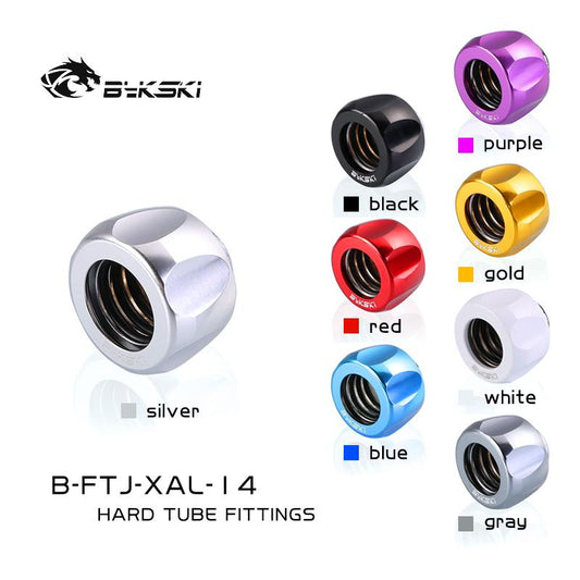 Bykski B-FTJ-XAL-14, Hard Tube Fittings, Boutique Plum Blossom, Multiple Colour , G1/4'' Fast Twist | Water Cooling Fitting