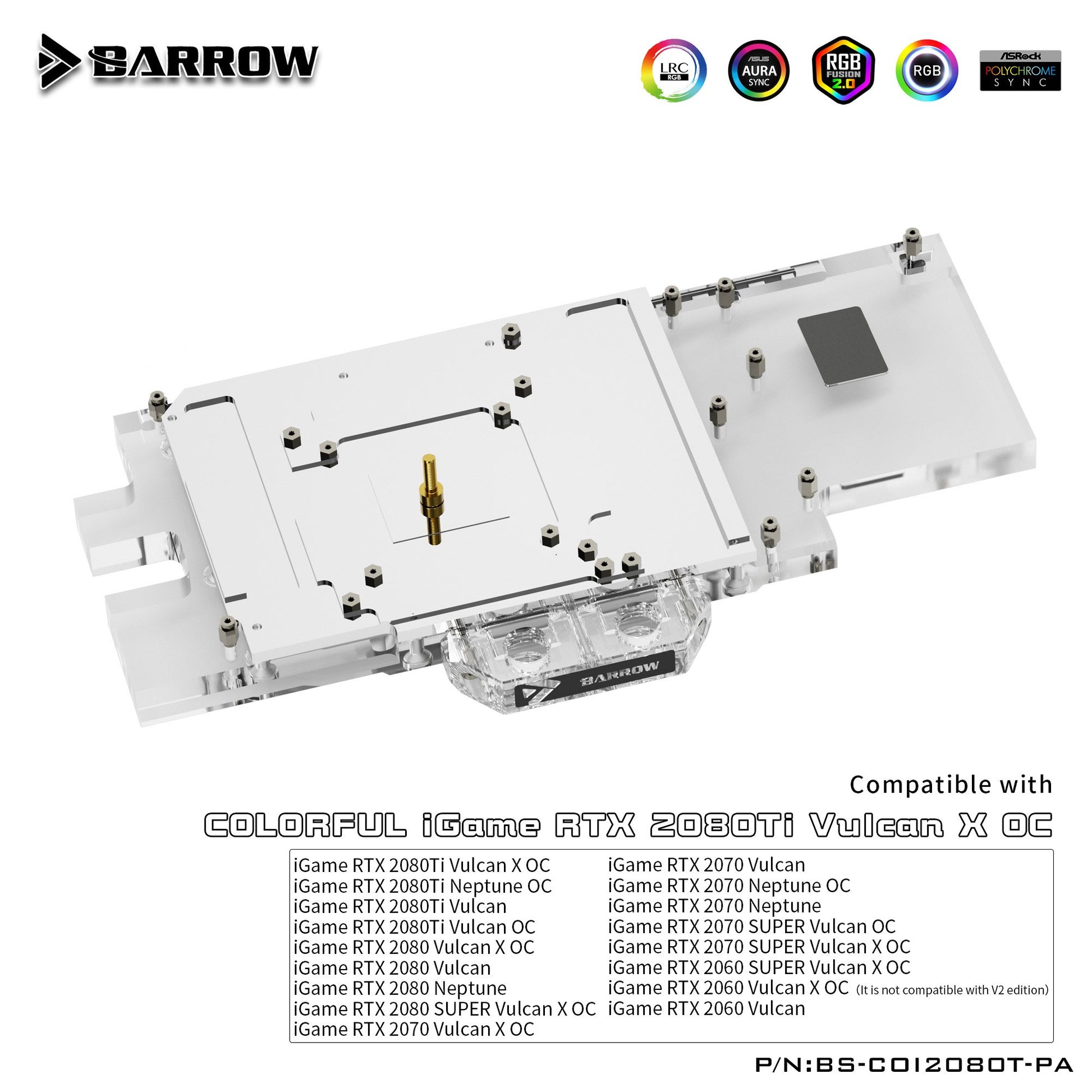 FormulaMod Barrow RTX 2080Ti full-cover GPU waterblock — silent local AI workload cooling (view 4)