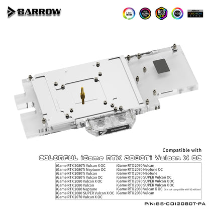 FormulaMod Barrow RTX 2080Ti full-cover GPU waterblock — silent local AI workload cooling (view 4)