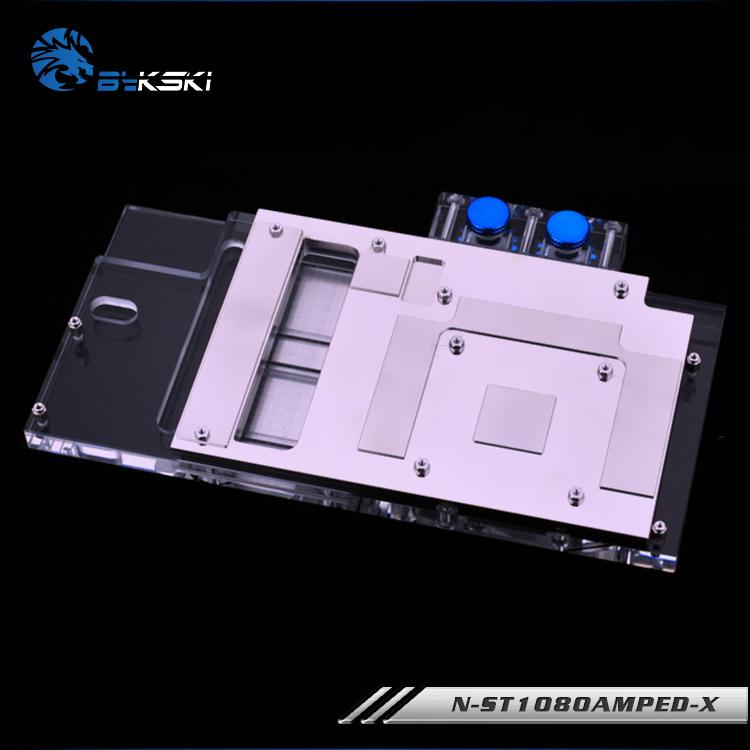 Bykski N-ST1080AMPED-X, Full Cover Graphics Card Water Cooling Block RGB/RBW for Zotec GTX 1080TI/1080 | Water Cooling Block