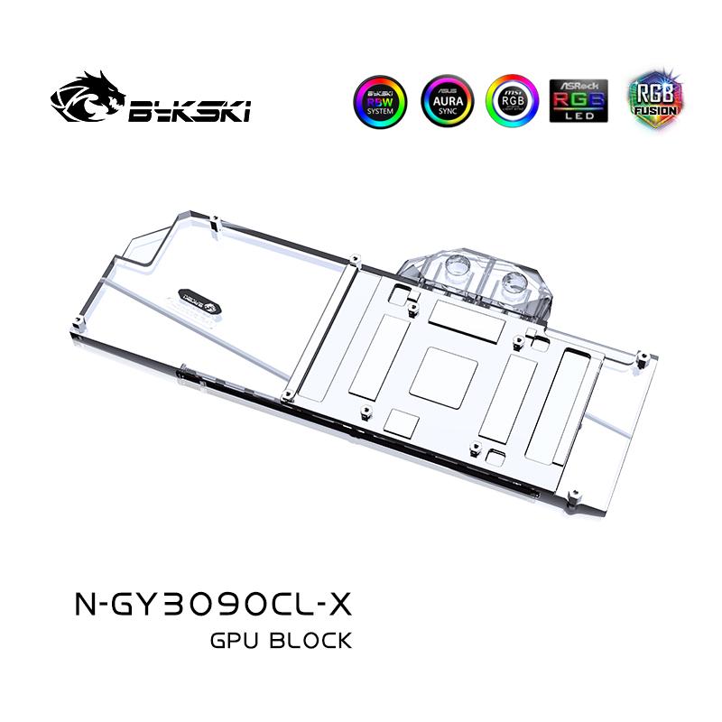 Bykski Water Block N-GY3090CL-X , For GALAX RTX 3090 24GB Classic GPU Card , With Backplane Copper Radiator Water Cooling