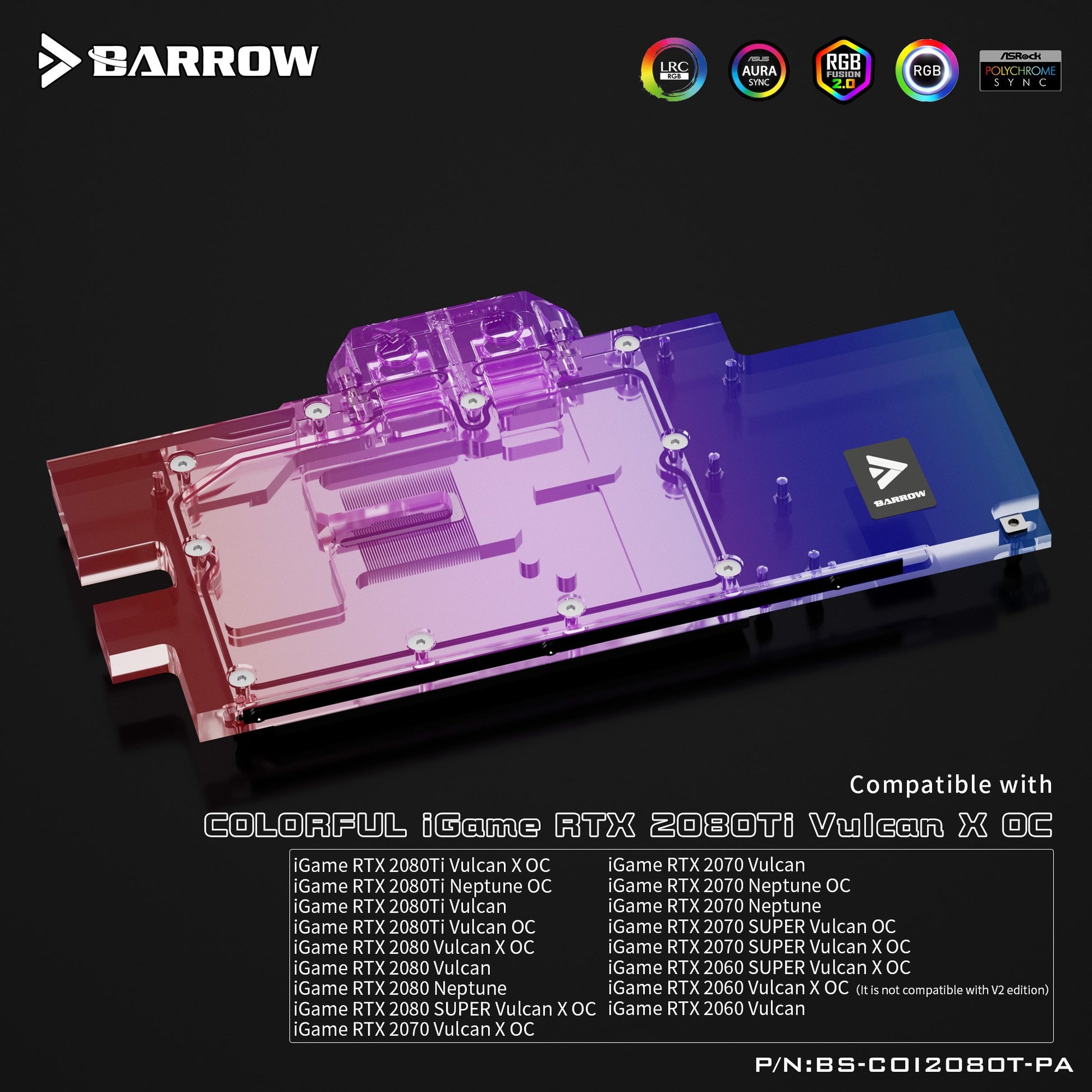 FormulaMod Barrow RTX 2080Ti full-cover GPU waterblock — silent local AI workload cooling (view 5)