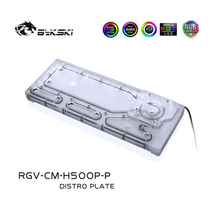 Bykski RGV-CM-H500P-P Distro Plate Kit For CoolerMaster H500M H500P , RBW Waterway Board CPU/GPU Water Block Program Loop Kit
