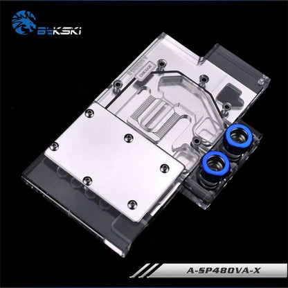 Bykski Full Cover Graphics Card Water Cooling Block Sapphire RX 580 pulse 480/470, A-SP48OVA-X