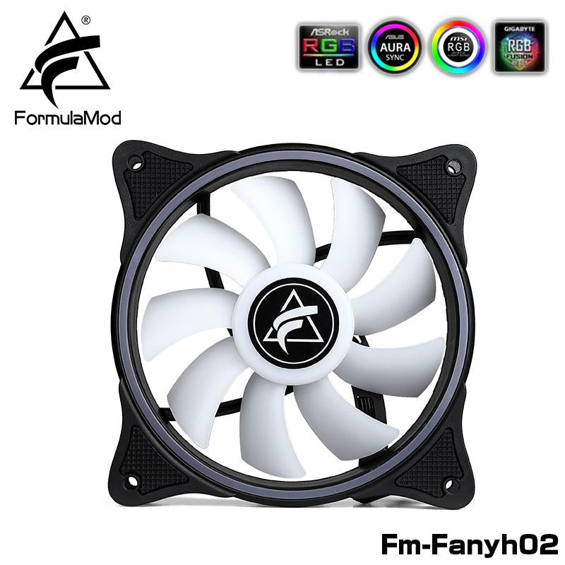 FormulaMod Fm-Fanyh 120mm PWM Fan 5v 3Pin RGB Multipurpose Radiator Cooler Case Fan Hydraulic Bearing | Custom Loop Radiator