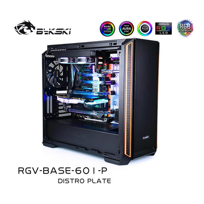 Bykski RGV-BASE-601-P Waterway Boards For Zerozone Silent Base 601 Case For Intel CPU Water Block & | Liquid Cooling Block