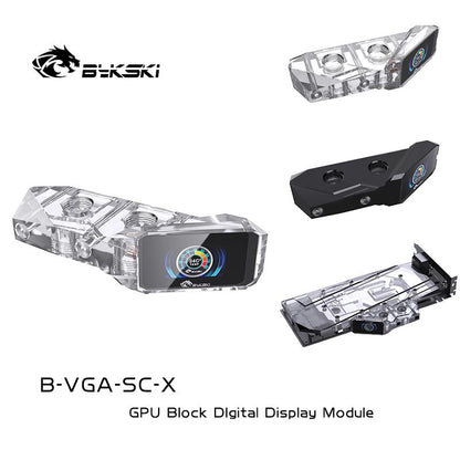 Bykski GPU Temperature Digital Display for Computer GPU Cooling Water Block Cooler With Color Display, | Water Cooling Block