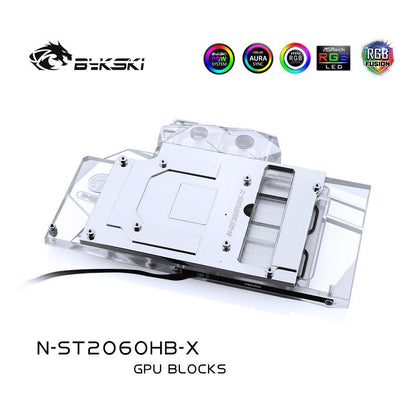 FormulaMod Bykski RTX 2060 full-cover GPU waterblock — silent local AI workload cooling (view 4)