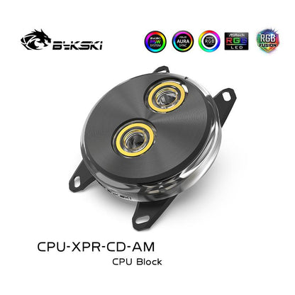 Bykski CPU-XPR-CD-AM CPU Water Cooling Block For Ryzen3/5/7/ThreadRippe RGB/RBW Lighting CD Pattern System Microwaterway I7