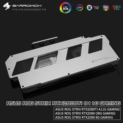 FormulaMod Barrow RTX 2080 full-cover GPU waterblock — silent local AI workload cooling (view 2)
