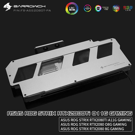 FormulaMod Barrow RTX 2080 full-cover GPU waterblock — silent local AI workload cooling (view 2)